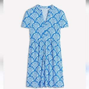 Boden Naomi Short Dress In Cerulean Blue Blossomy Size 2P